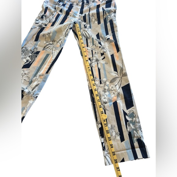 Lisette L Montreal Slim Ankle Pant Passion Floral Print Beige Size 8 - Picture 12 of 12